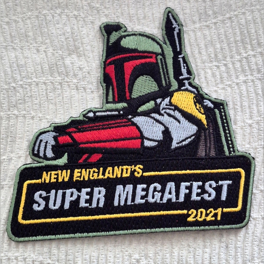 Star Wars Super Megafest 2021 Embroidered Patch New England&Mandalorian Keychain - Picture 8 of 11